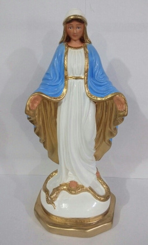 Imagem Nossa Senhora Das Graças 30cm Gesso Maciço