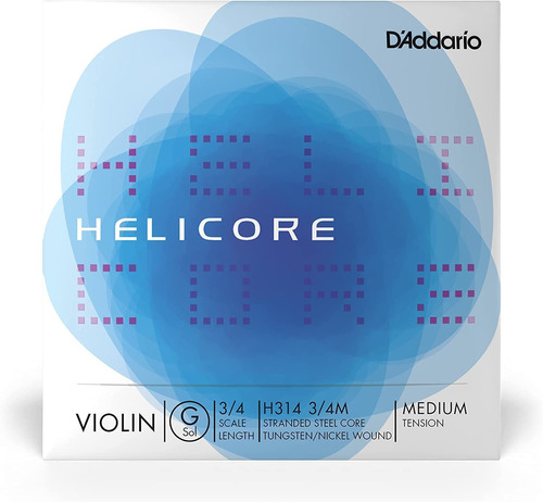 Helicore Violin Single G String, Escala 34, Tensión Me...