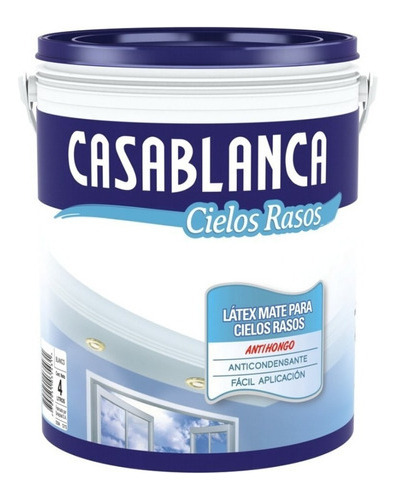 Cielorraso Casablanca 4 L - Antihongo Acabo Delicado Pintumm Color Blanco