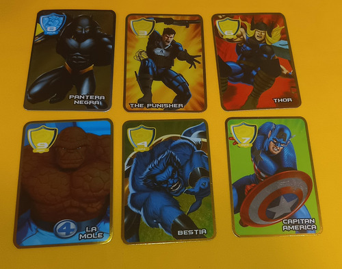 18 Tarjetas Marvel Marinela Originales Wolverine Thor Etc (Usado)