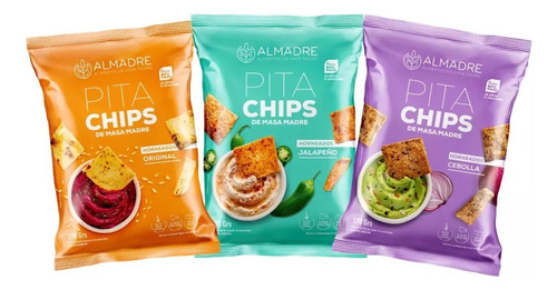 Pita Chips Snack De Masa Madre - Almadre (pack X2)