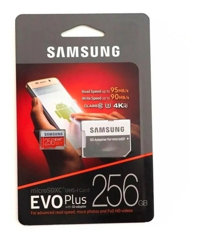 Cartão De Memória Samsung Mb-mc256ga/apc Evo Plus Com Adapta