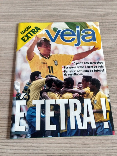 Revista Veja 349 Brasil Tetra Romario Bebeto Parreira Y886