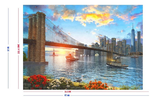 Rompecabezas Wuundentoy Cartón 1500 Pzs Puente De Brooklyn