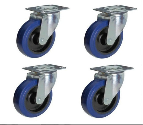 4 Ruedas Giratorias Para Anvil Rack Estuche 100mm Azul