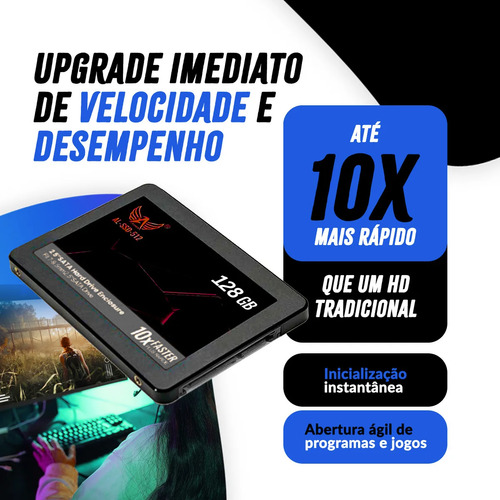 Disco Sólido Interno Altomex 128gb Al-ssd-128 Ssd 2,5 Cor Preto