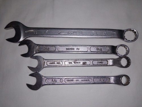 Llave Combinada Bahco 13 , 7/16 , 10 Y 3/8 Plateado (Usado)