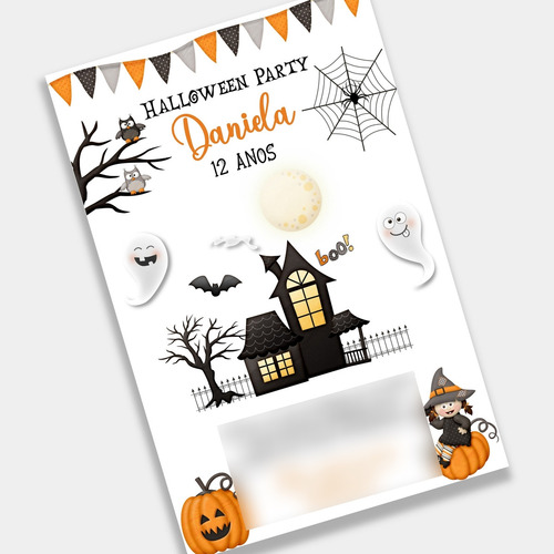 Convite Digital Halloween Branco