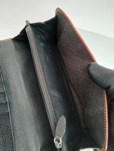 Cartera Bally Original Dama Negro Liso (Usado)