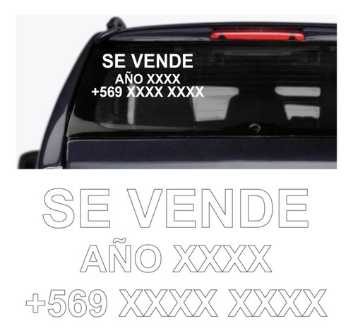 Stickers Adhesivo  Se Vende   Para Autos En Venta