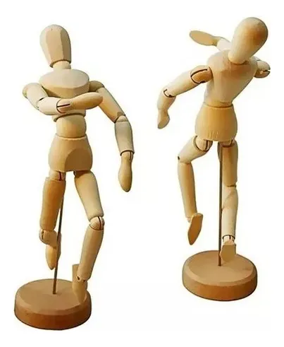 1 Maniquí Articulado De Madera Con Forma De Muñeca, Modelo D