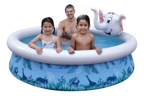 Piscina Pileta Inflable Niños Diseño Elefante, 205x47cm