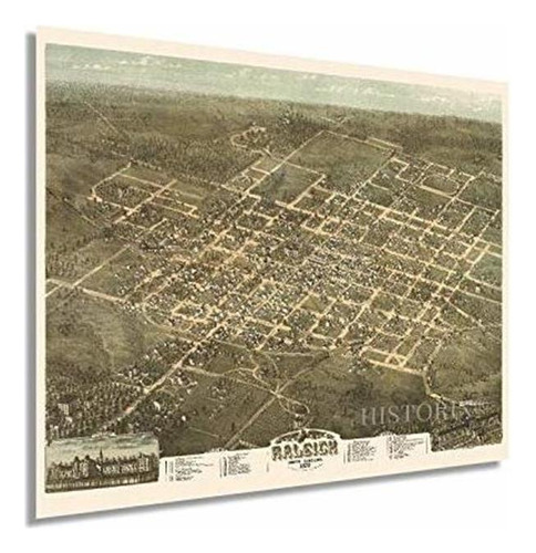 Historix Vintage 1872 Raleigh North Carolina Map - 24 X 30 P