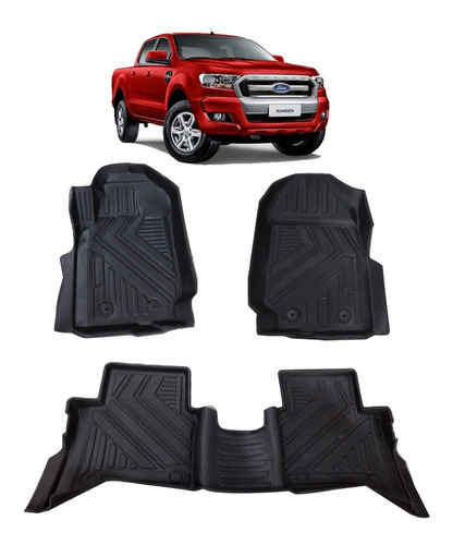 Tapetes Interior Cabina Ford Ranger 2021 2022 Kit 