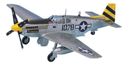 Modelo Kit Luchador Segunda Guerra Mundial P-51c En Gris