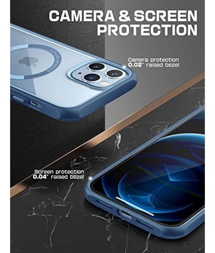 Funda Para iPhone 13 Pro Max Resistente Azul Celeste