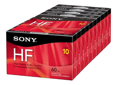 Sony 10 C60hfl 60minute Hf Grabadores De Cassette  10 Ladril