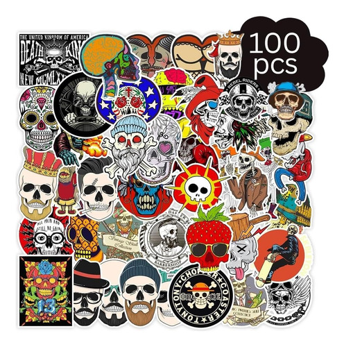 Adeela 100 Pegatinas De Calavera Geniales | Pegatinas | Para