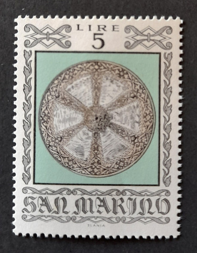Sello Postal - San Marino - Armaduras De Guerra - 1974