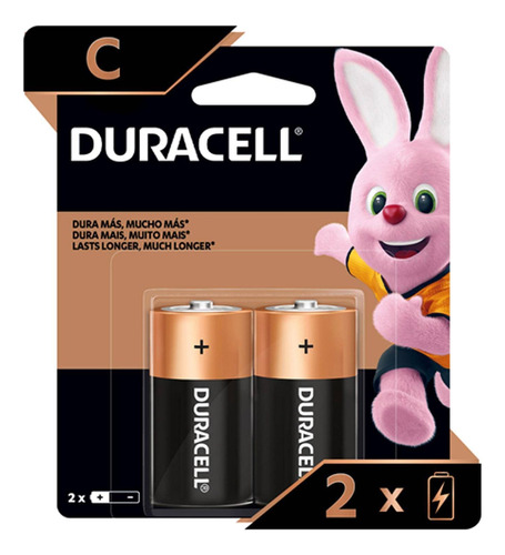 Pack 2 Pilas Duracell C Alcalina