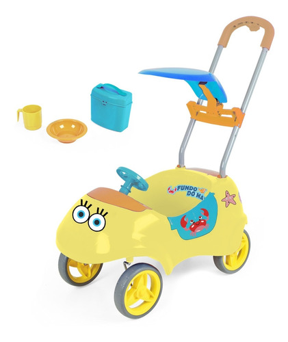 Carrinho Infantil Passeio Bebê Kids Car Bob Mar - Homeplay Cor Amarelo