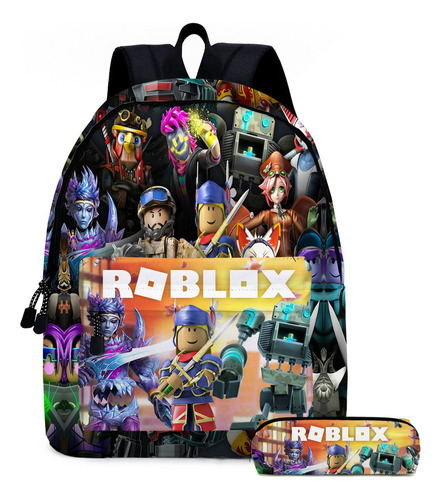 2pcs Roblox Mochila Escolar Lápices Bolsa Para Estudiantes Y