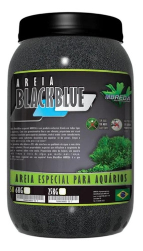 Areia Mbreda Blackblue 6kg Para Aquários