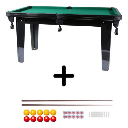 Mesa De Jogo De Sinuca E Bilhar 1,70x0,85m Com Acessórios