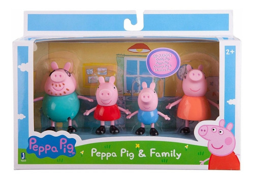 Muñecos X4 Familia Peppa Pig George Mama Papa Mundo Manias