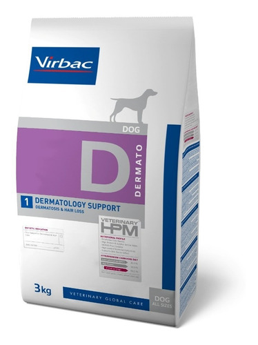 Alimento Virbac Dermatology Support para perro adulto en bolsa de 3kg