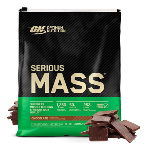 Serious Mass 12 Lb - Optimum Nutrition Sabor Chocolate