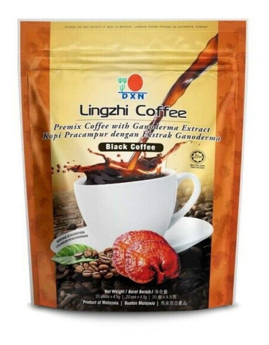 Café Negro Lingzhi Black Coffee 2 En 1 Dxn - 20 Sobres 