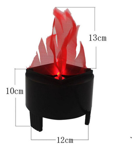 Decoración Navideña Lámpara 3d Fuego De Tamaño Pequeño