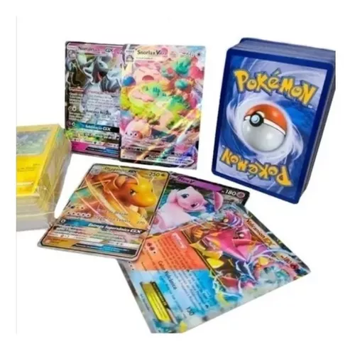 Lote 50 cartas pokemon gx(inglês) - grátis adesivos E carta