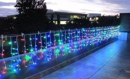 3 Juegos Luces Navidad Cascada 300 Led 23 Mts Multicolor