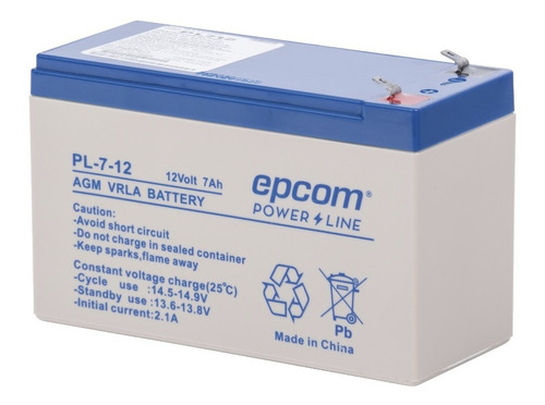 Batería Con Tecnología Agm/vrla, 12v 7 Ah   Pl-7-12  Epcom