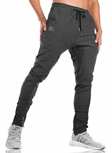 Brokig Mens Jogger Sport Pants Casual Zipper Gym Workout Pan