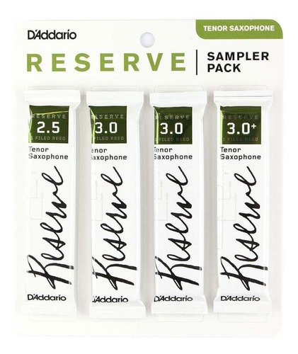 D 'addario Woodwinds Reserve Saxofón Reed Sampler Pack 2.5/3