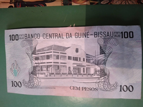 Billete De Guinea Bissau 100 Pesos Año 1990 P.11 Buen Estado
