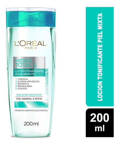 Loción Tonificante Equilibrante Hidra- Total 5 Loreal Paris Momento De Aplicación Día/noche Tipo De Piel Normal A Mixta