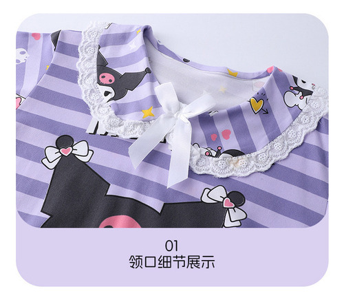 Bx Nuevo Conjunto De Pijama De Manga Larga Con Dibujos