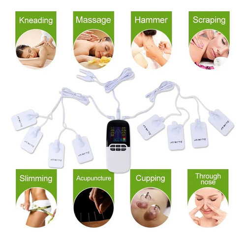 Electroestimulador Muscular Masajeador Multifuncional 8 Modo