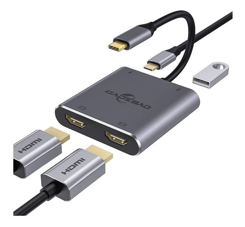 Multipuerto Hub Usb C Hdmi Dual Pantalla 4k Mac Y Windows