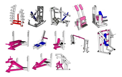 Paquete De 144 Planos Para Constuir Equipo De Gimnasio