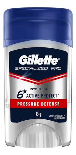 Antitranspirante Pressure Defense 45 G Notas Cítricas Gillette