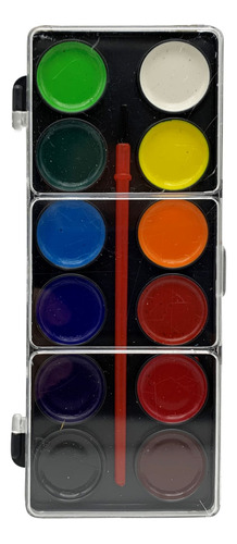 Acuarelas 12 Colores Con Pincel, En Bolsa