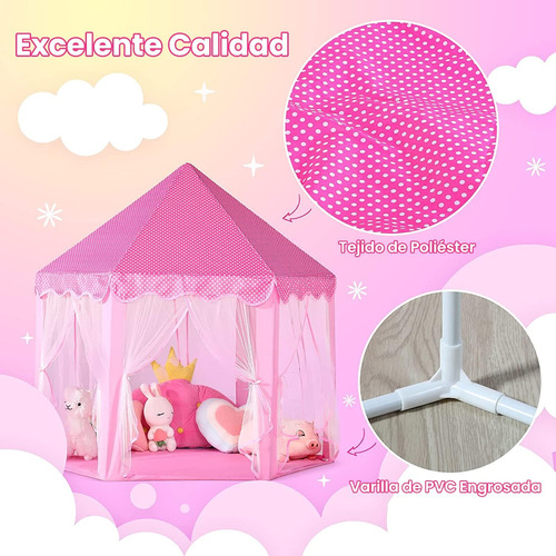 Castillo Armable De Princesa Calidad A1 Grande 135 X 140 Cm