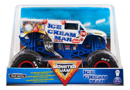 Toy Monster Truck Monster Jam Ice Cream Man, Escala 1:24