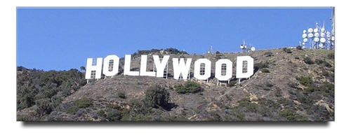 Hollywood Sign Iman Panoramico Para Nevera Recuerdo Viaje Lo