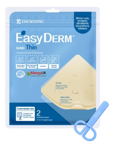 Easyderm - Coleccion Delgada (4 X 4 Pulgadas, 1 Paquete (2 V